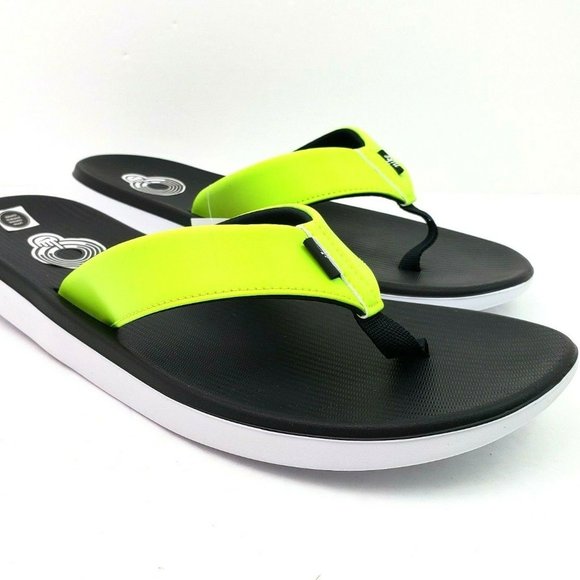 Nike Shoes | Nike Kepa Kai Mens Size 7 Black White Volt Thong Flip Flop Sandals Ao3621-013 | Color: Black/Green | Size: 7 | Empire_Queenz's Closet